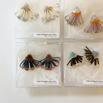 perhe Japanese embroidery writer embroidery lone earrings (stud earrings page)