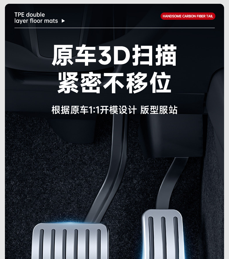 Suitable for Tesla Brake Accelerator Pedal Modely/3 New Version Alloy Pedal Ya Interior Modification Accessories