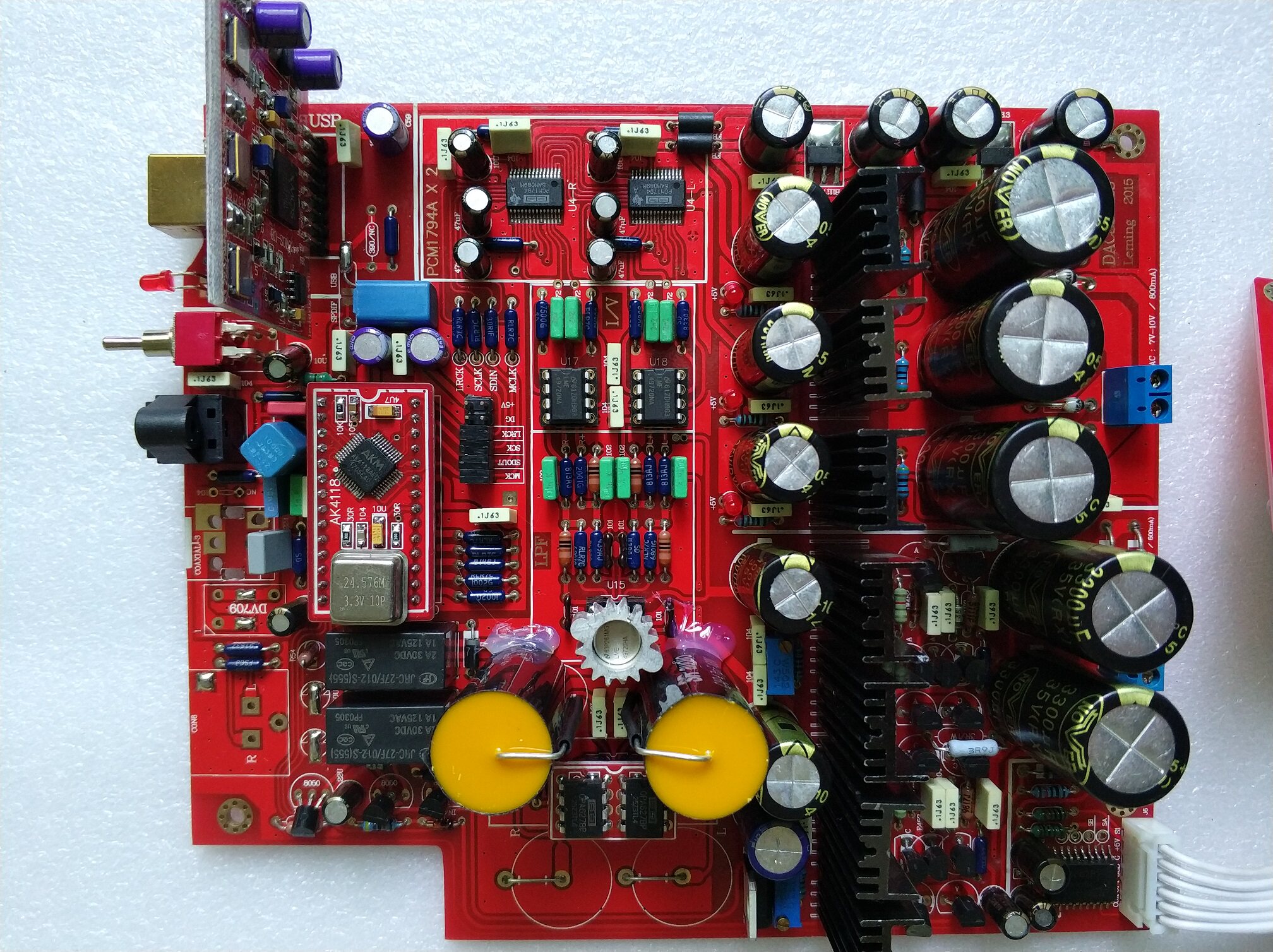 Dual PCM1794 XMOS USB decoding board DAC