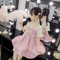 Girls dress summer Hanfu 2021 new girl super fairy performance suit net red summer Chinese style skirt