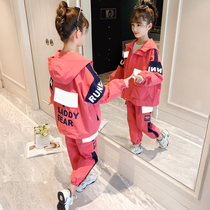 Girls  autumn clothing 2021 new childrens net red tooling suit Korean version of the big childrens clothing foreign girl domineering clothes tide