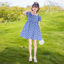 Childrens Clothing Girls summer dresses 2021 new foreign style little girl princess dress big child summer childrens skirt