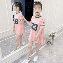 Girls summer Dresses 2021 new foreign style childrens clothing summer little girl princess dress cotton skirt childrens skirt