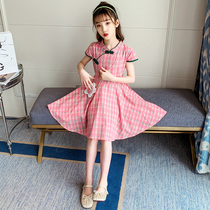 Girls dress summer dress 2021 new foreign style net red girl summer cheongsam skirt children summer princess dress