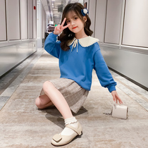 Girls suit spring 2021 new net red childrens foreign style Korean version of the spring and autumn girls fashionable skirt set two-piece set