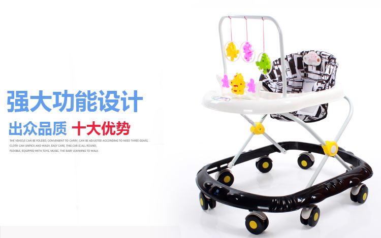 Baby walker xe đẩy có thể gắn kết 6-7-18 tháng đa chức năng chống rollover bé giúp trẻ em âm nhạc