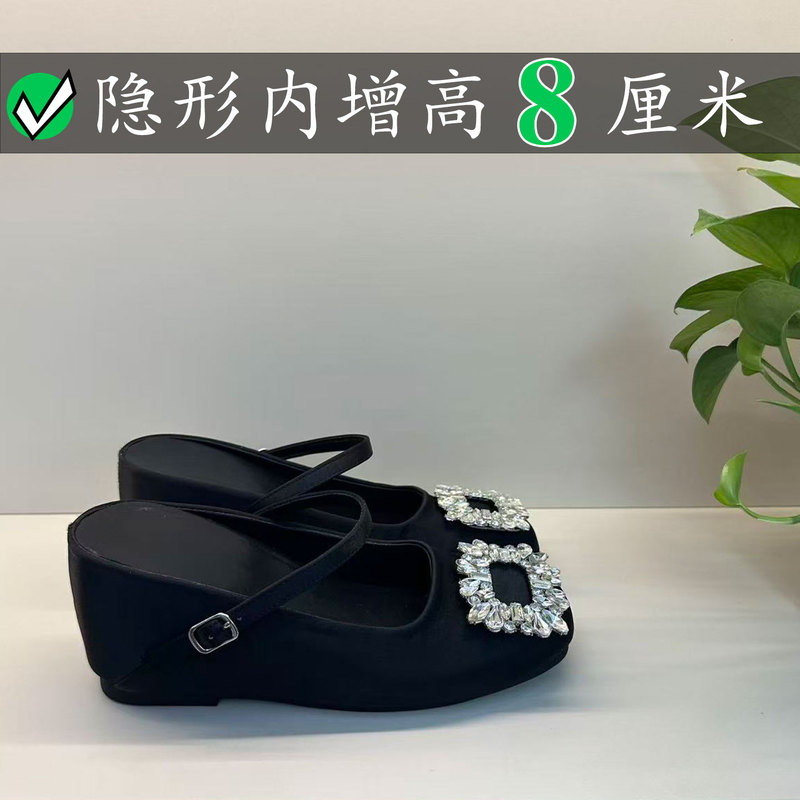 Right Video Snowflake Buckle Open-Toe Slippers for Women, Summer Outdoor Rv Satin Shoes, Half-Open Shallow Mule Sandals