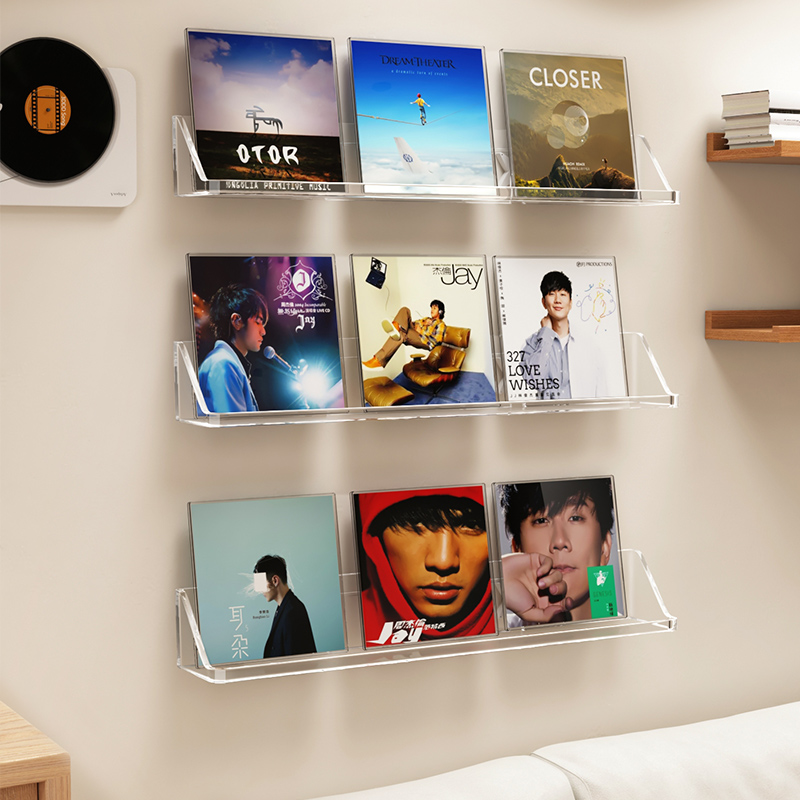 亚克力挂墙专辑收纳盒：打造你的黑胶唱片与K-pop碟片专属展示空间！
