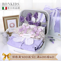 Newborn Gift Box Purple Beginner Baby Clothes Suit Delivery Full Moon Womens Baby Items Birth Meet Presents