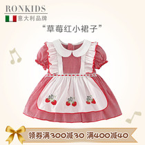 ronkidsLorne baby clothes girl dress girl dress girl spring princess dress newborn baby summer dress