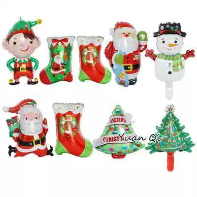 Christmas balloon decoration decoration creative party Christmas Old Man Christmas tree Snowman party balloon variety cartoon