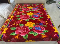 Golden velvet warm quilt cover bed sheets thick warm bedding warm quilt cover peony blooming festive