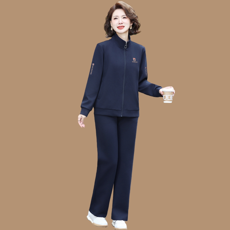 2026 Spring Fashion Sportswear Two-Piece Set for Middle-Aged and Elderly Women, New Casual Versatile Cardigan Jacket