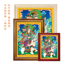 Jiucai Art Customized 2025 Puxian BodhisattBodhisattva Tibet Donka Buddha painted solid wood frame frames