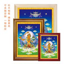 Nine Colorful Art Customize 0472 Wenshu Bodhisattva Tibet Donkaver Painted Solid Wood Frame Frames