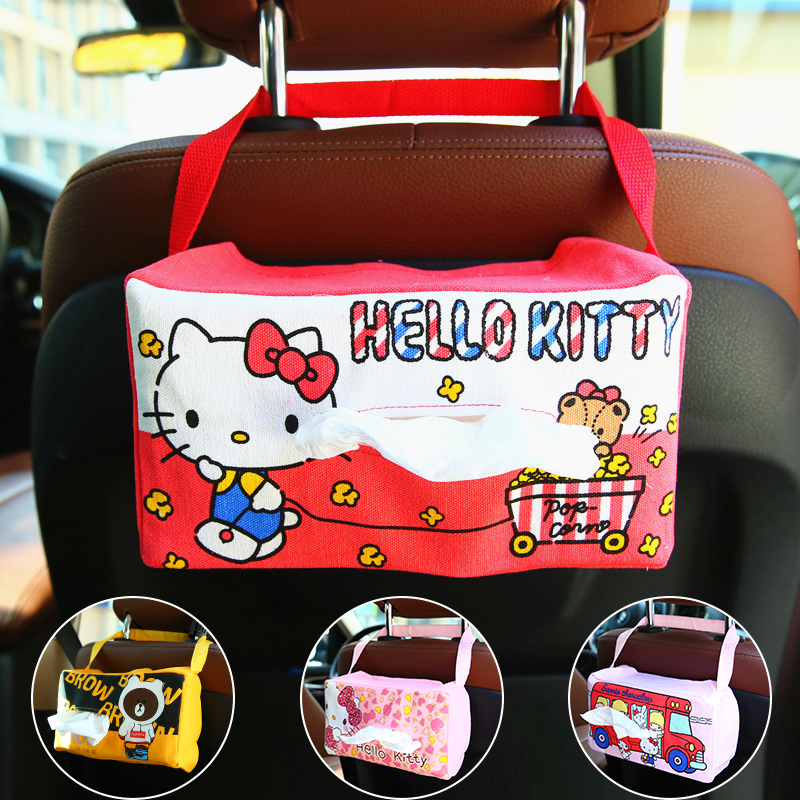 Cartoon Creative Paper Towel Box Cloth Art Hanging Paper Towels Car car Cute Home Dressing Room Kitchen Sanitary Paper Box