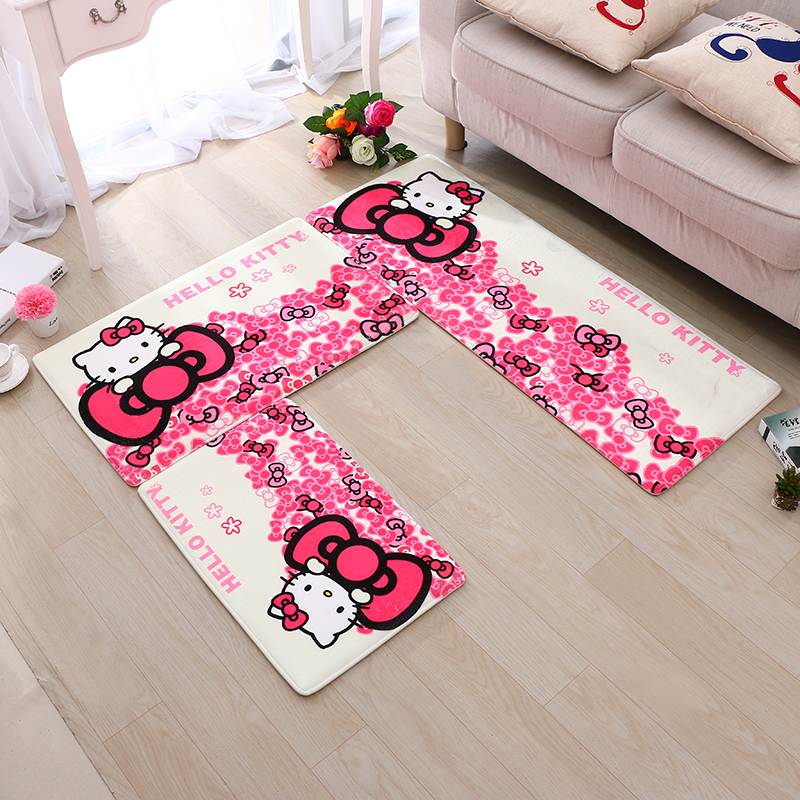 Cute cartoon girl heart home bedroom door mat bedside mat kitchen non-slip mat children carpet crawling mat