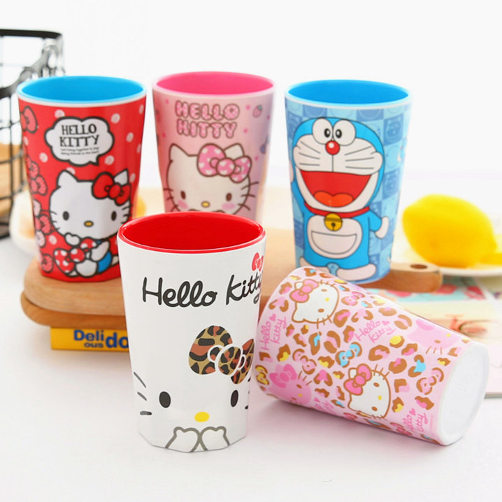 Creative Cartoon Hello Tooth Cylinder Gargle Cup Female Cute Home Baby Toothbrushing Cup Cute Anti-Fall Toothbrush Cup