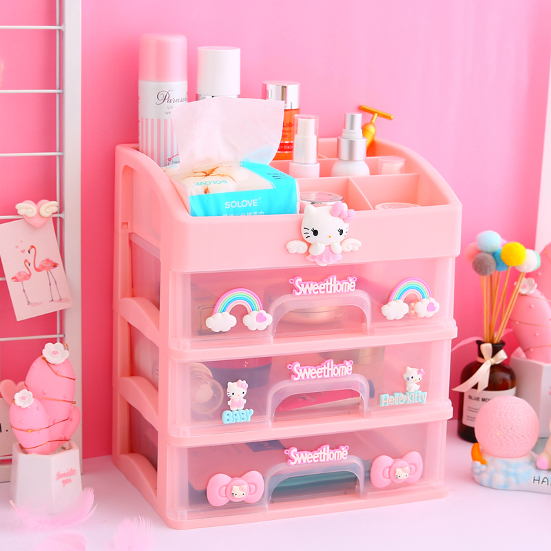 Net Red Drawer Lipstick RED COSMETICS CONTAINING BOX PLASTIC ANTI-DUST STUDENT DORMITORY DESKTOP MAKEUP TABLE SHELF