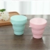 Travel telescopic cup silicone gấp cốc Sáng tạo mini cầm tay cốc ngoài trời nén tay cốc Tách