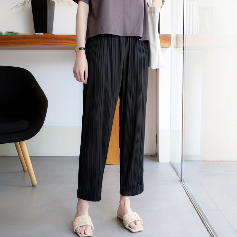 Pregnancy Woman Dress Bottom Straight Drum Pants Summer Slim Fit Outside Wearing Broadlegged Pants Child Loose Child Care 90% Snowspun 100 Plexant Pants