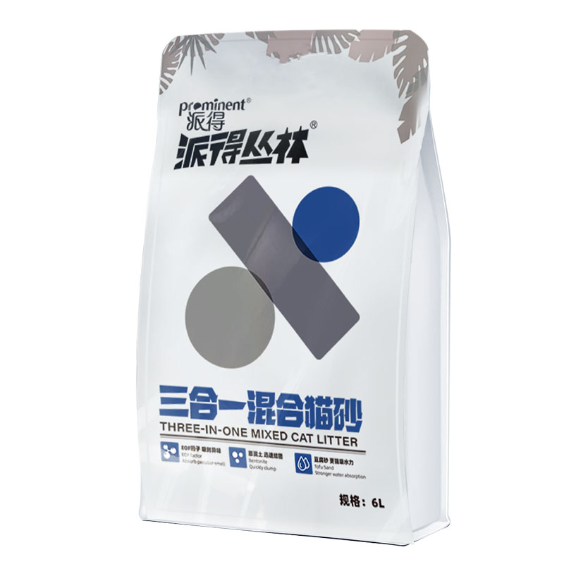 派得宠物活性炭三合一混合猫砂2kg*2袋