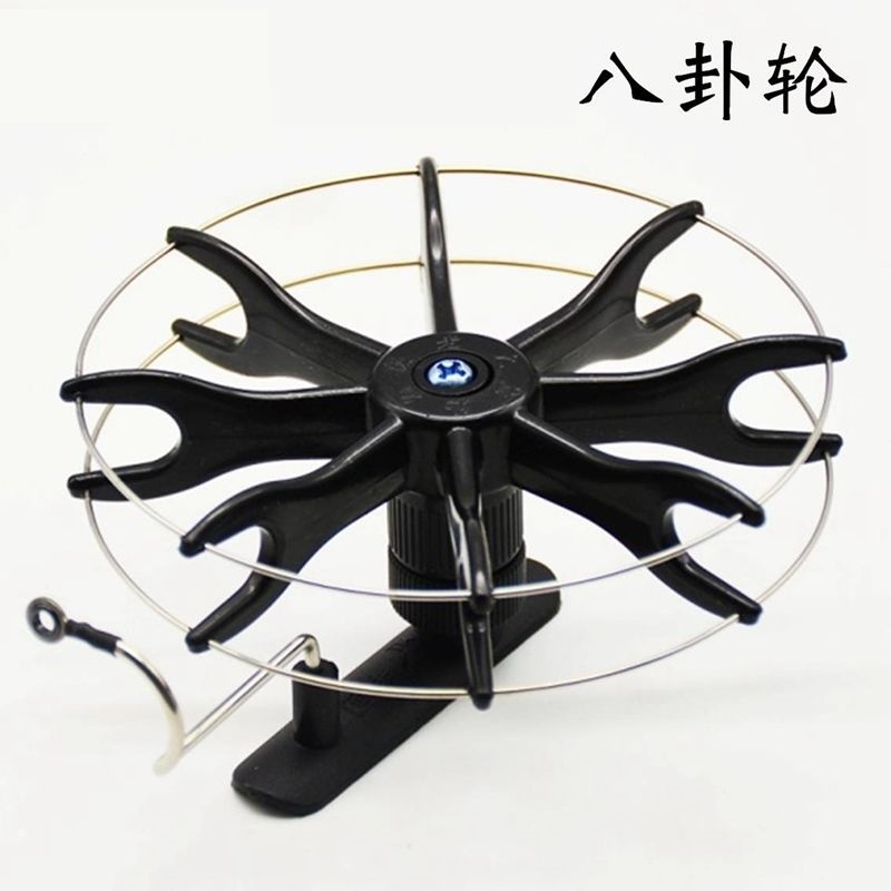 Hand pull plate wheel Gossip wheel Hand dial wheel Double bearing Ultra-light Phi 80-120mm stainless steel ring plastic disc fishing