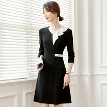 Beautician professional dress dress temperament goddess Fan Bao hip teacher interview tooling hotel front desk work clothes autumn