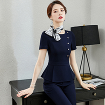New temperament professional suit female 2021 summer new beauty salon jewelry store overalls gold shop fashion temperament