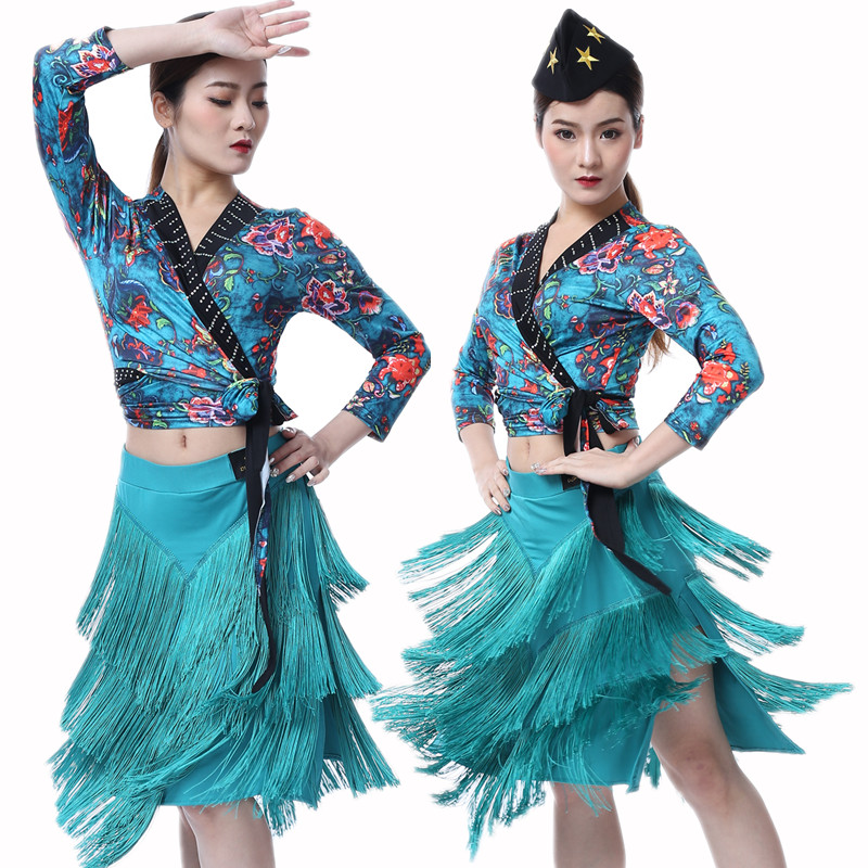 Sailor dance costume suit Yang Buguo little prince Latin dance jitterba off-road camp square dance T-shirt female