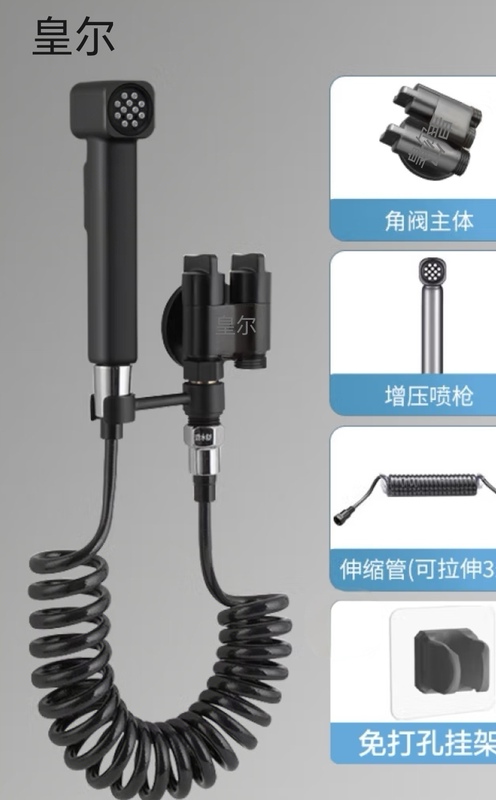 Kitchen Sink Brass Dual-Handle Wall-Mounted Hot and Cold Water Faucet for Laundry Sink, Balcony Washbasin, Mixing Valve
