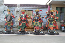 Factory direct sales Buddhist supplies resin Buddha statue gilt painting 1 meter 8 station four heavenly kings ancient color four Kings