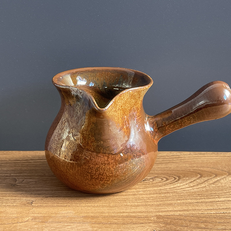 Yunnan Ancient Method Firewood Burning Home Kilns High-end Pottery Pure Handmade Lagoon High Temperature Naked Burn Natural Downhill Glazed Fair Cup-Taobao