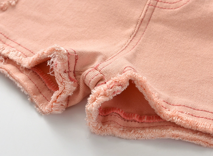 Quần short denim trắng cho bé gái 2020 lỗ cotton mùa hè mới cho trẻ em Phiên bản Hàn Quốc của quần dài mỏng nóng cho trẻ em mặc bên ngoài - Quần jean