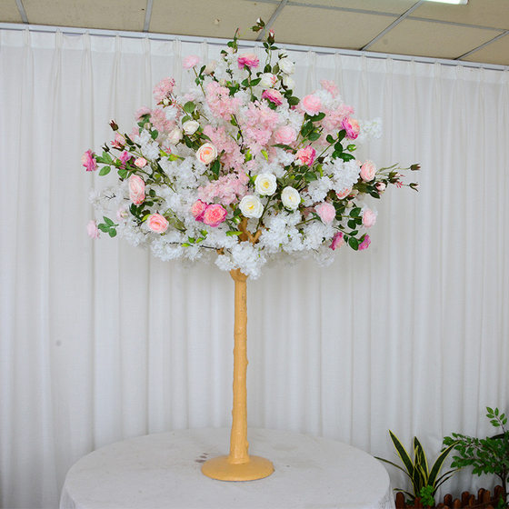 Artificial Rose Tree, Camellia Tree, Osmanthus Tree, Indoor Fake Flowers and Trees, Floor-Standing Ornaments, Landscaping Decoration