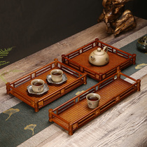 Bamboo products bamboo tea tray hand-woven dry bubble table tea tray household rectangular tea set storage tray