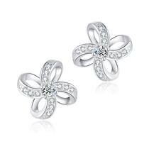 Chow Tai Fook diamond stud birthday gift PT950 platinum stud earrings imported Mo Sang diamond pierced ear earrings female models
