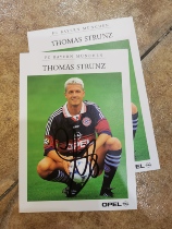 Strenz autographed official card Bayern Munich official card