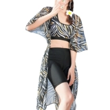 Раздельный купальник, комплект, длинный лонгслив, 3 предмета, по фигуре