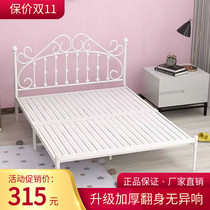 ins Internet celebrity bed wrought iron bed Nordic light luxury princess childrens simple modern single double bed 1 8m1 5m 1 2