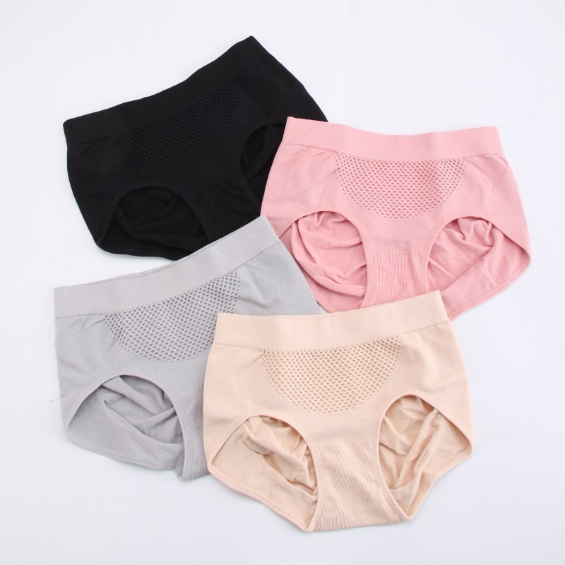 Exported to Japan, women's underwear, mid-waist, abdomen, buttocks, warm palace, buttocks, seamless one-piece medium-thick cotton bottom crotch