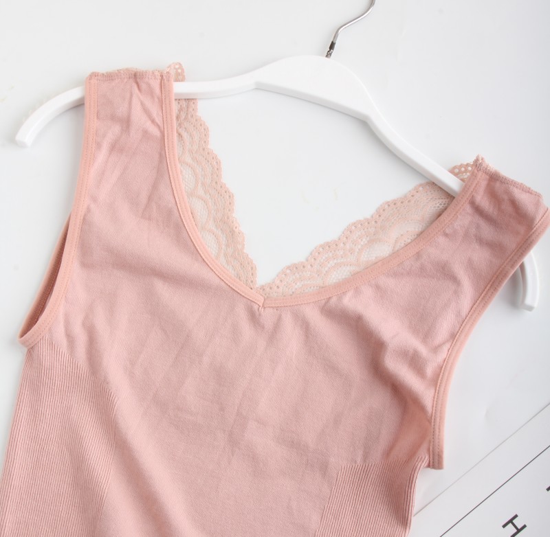 Thu đông mới xuất khẩu Nhật Bản hai mặt không mặc áo body điêu khắc áo ren mỏng cổ chữ V body body áo ấm áo giữ nhiệt nữ