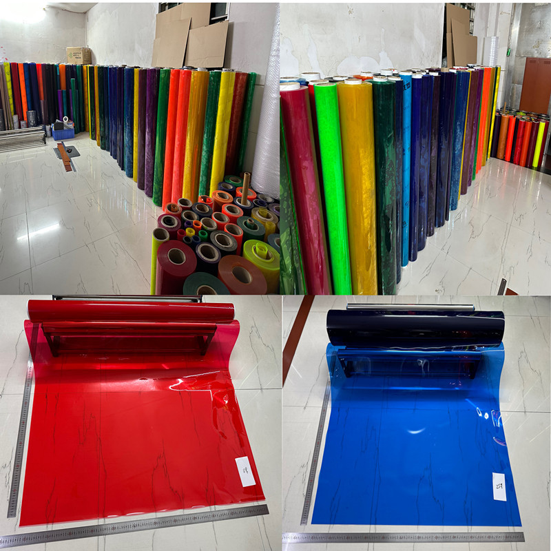 Pvc Colorful Transparent Soft Plastic Film, Colored Film, Soft Glass Table Mat, Soft Film, Wedding Decoration, Painting Hanging Cloth, Thickness 0.5mm