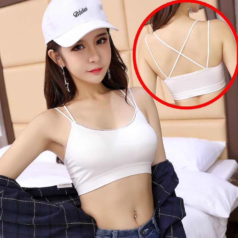 Vẻ đẹp lại thể thao womens đồ lót sling ròng đỏ nổ áo ngực áo khoác nhỏ tụ tập được bọc trong ngực kiểu đáy để ngăn chặn ánh sáng đi bộ lau ngực.