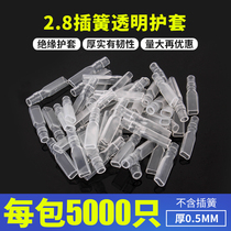 2 8mm spring sheath transparent insulation protective sleeve connector cold press terminal plug connector 5000