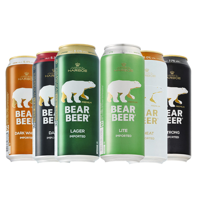 豪铂熊德国原装进口啤酒500ml*6组合装黑白外国啤酒临期特价清仓