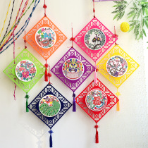 Kindergarten Chinese style color non-woven hollow hanging classroom wall corridor Shopping mall creative decorative hanging