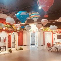 Hot air balloon paper lantern Kindergarten school classroom Shop window decoration Hanging decoration Birthday party decoration props