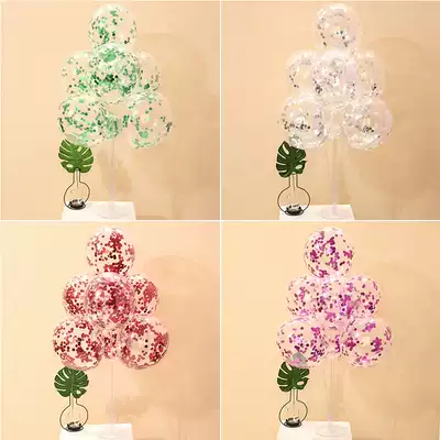 Net celebrity creative sequin confetti transparent balloon Romantic birthday party Wedding room surprise decoration supplies