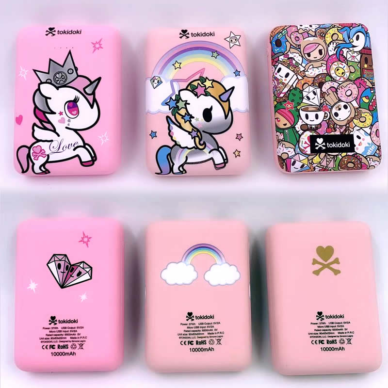 Quảng cáo Qi Duoqi Tokidoki Unicorn siêu nhỏ điện thoại di động cổng USB sạc khá nhanh phổ kho báu sạc kép - Ngân hàng điện thoại di động sạc dự phòng hoco 30000mah